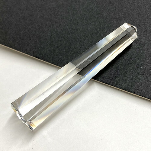 水晶 印材 六角柱 15mm 6.7cm 宝石印鑑 貴石 高品質 天然石 ルース 材料 インテリア 置き物 お守り パワーストーン 【中古】【ネコポス配送】