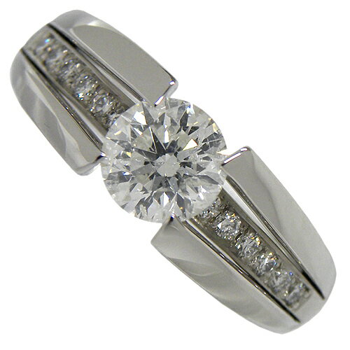 【店内最大50％OFF 6/4 20:00～6/11 01:59迄】10％OFF プラチナ ダイヤモンド リング D1.036ct H I-1 Very Good 13号 PT900 指輪 ジュエリー 鑑定書付【中古】