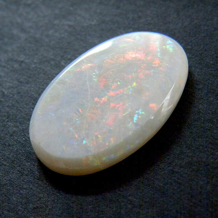 ホワイトオパール 8.107ct ルース ソーティングメモ オーバル 遊色効果 プレシャスオパール 一個 材料 素材 天然石 パーツ 【中古】