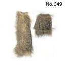 フォックス はぎれ 2枚 約13〜22g 毛皮 リアルファー レザー 革 素材 材料 【中古】【ネコポス配送】