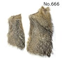 フォックス はぎれ 2枚 約32〜35g 毛皮 リアルファー レザー 革 素材 材料 【中古】【ネコポス配送】
