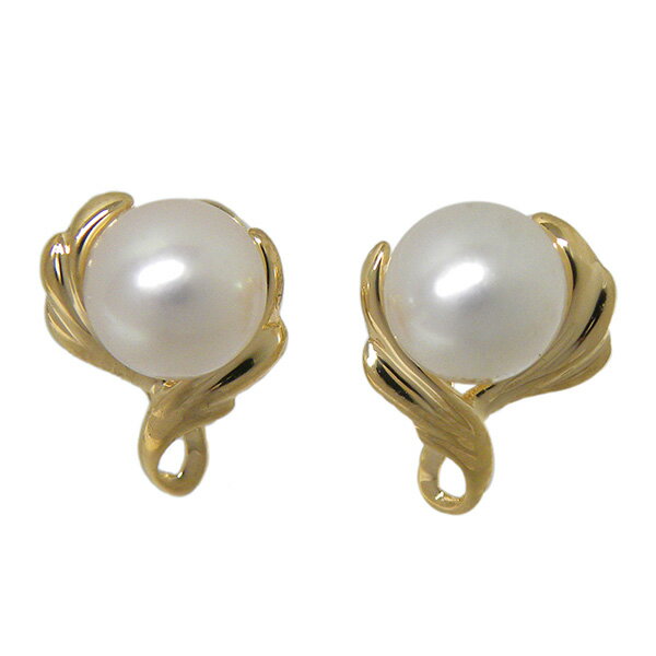 【店内最大50％OFF 12/4 20:00〜12/11 1:59迄】20％OFF K18YG パール7mm イヤリング イエローゴールド 本真珠 白 ジュエリー【中古】(4)