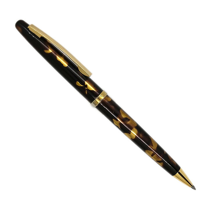 べっ甲柄 ボールペン TIDBIT NEW YORK ツイスト式 インク青 筆記具 文房具 ブラン...