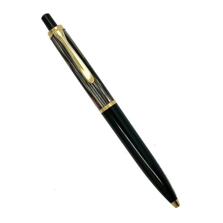 ペリカン Pelikan スーベレーン ボールペン ノック式 茶縞 筆記用具 筆記具 文房具 ブランド【中古】【ネコポス配送】