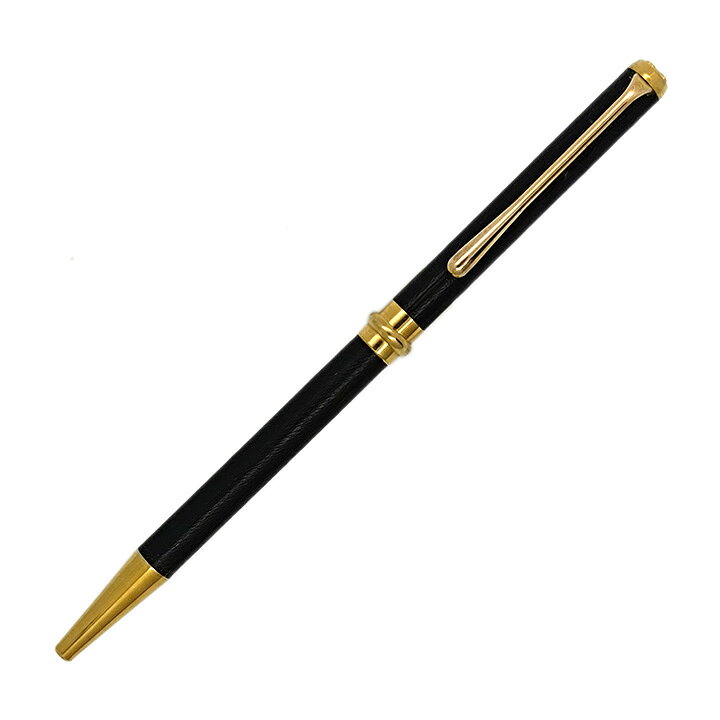 Rakuten - アイグナー ミニ ボールペン レザー ブラック ツイスト式 革巻き AIGNER 筆記具 文房具 ブランド【中古】【ネコポス配送】