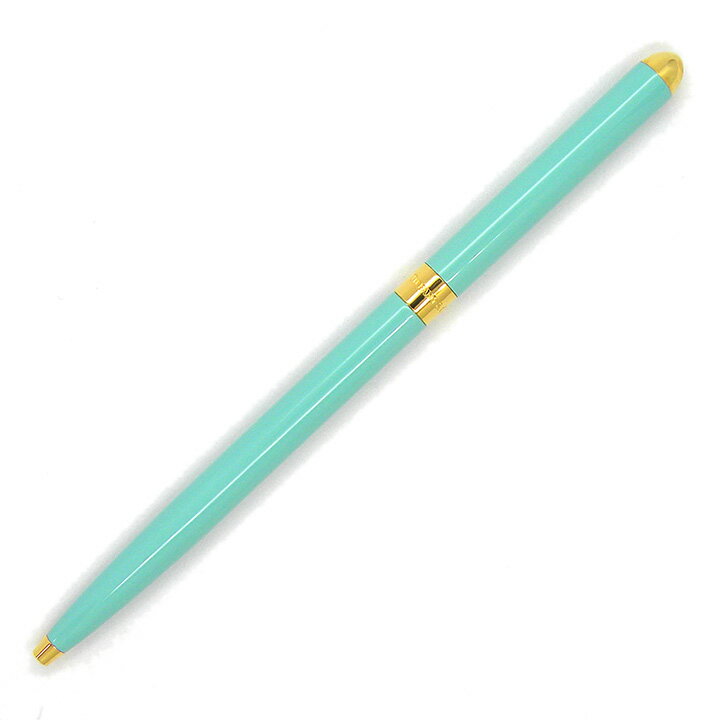 ティファニー ボールペン ツイスト式 ブルー×ゴールド TIFFANY & Co. 筆記具 文房具 ブランド【中古】