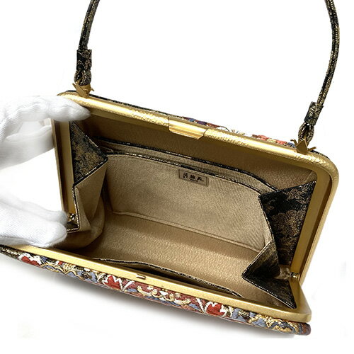 和装バッグ 未使用品 西陣織 ハンドバッグ 折鶴 がま口式 和装小物【中古】