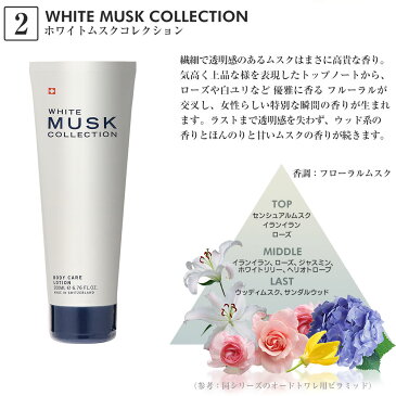 MUSK COLLECTION ムスクコレクション ボディ—ローション 200mL 【スイス ユニセックス レディース メンズ ムスクコレクション ホワイトムスク グラマー 官能的 魅力的 妖艶 スパイシー オリエンタル】