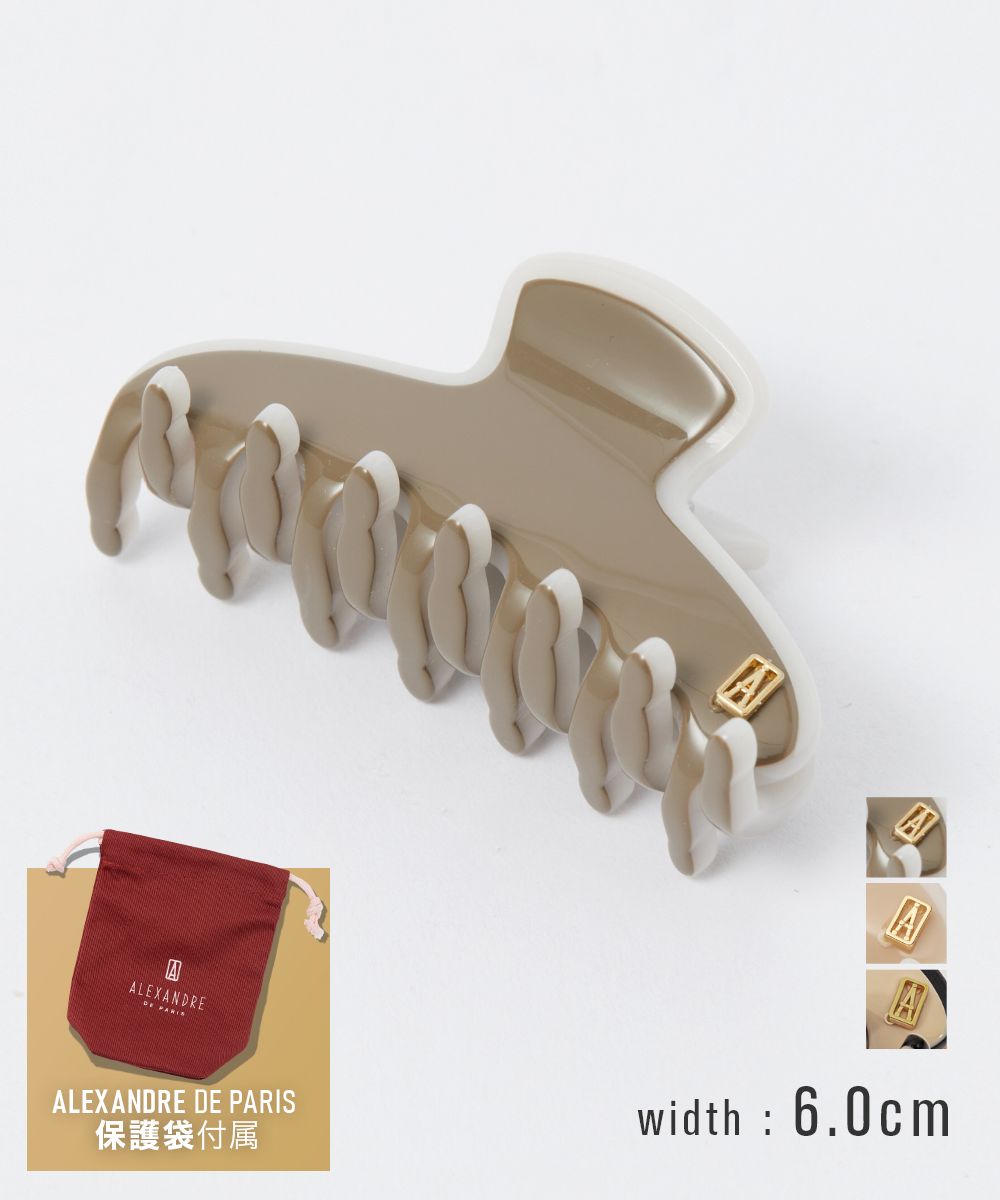 楽天UBLANCアレクサンドルドゥパリ ALEXANDRE DE PARIS ACCS-16161-02 ヘアーアクセサリー リズレシリーズ レディース アクセサリー クリップ CLIP Sサイズ ヘアクリップ 髪留め 6cm ベーシック BASIC LISERAI ハーフアップスタイル ギフト プレゼント お祝い 記念 女性 ベージュ
