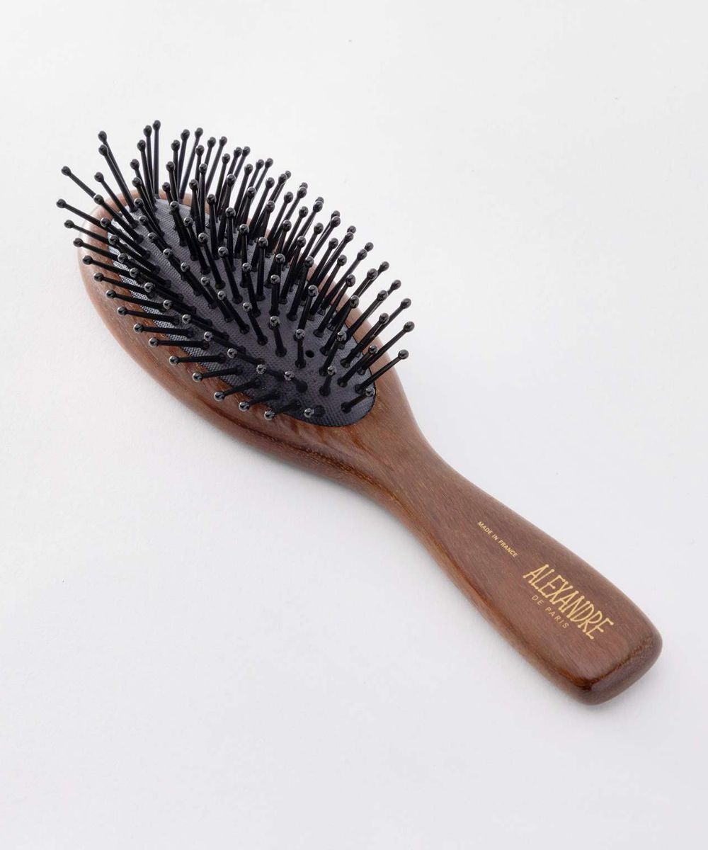 アレクサンドルドゥパリ ヘアブラシ アレクサンドルドゥパリ ALEXANDRE DE PARIS NBRS-50018 ヘアブラシ レディース HAIR BRUSH ブラッシング くし コーム 櫛 シンプル ミニブラシ 髪 髪の毛 マッサージ ギフト プレゼント 旅行 トラベル お祝い 記念 LES BROSSES BROSSE BUBINGA PNEUMATIQUE PM PICOTS PERLES