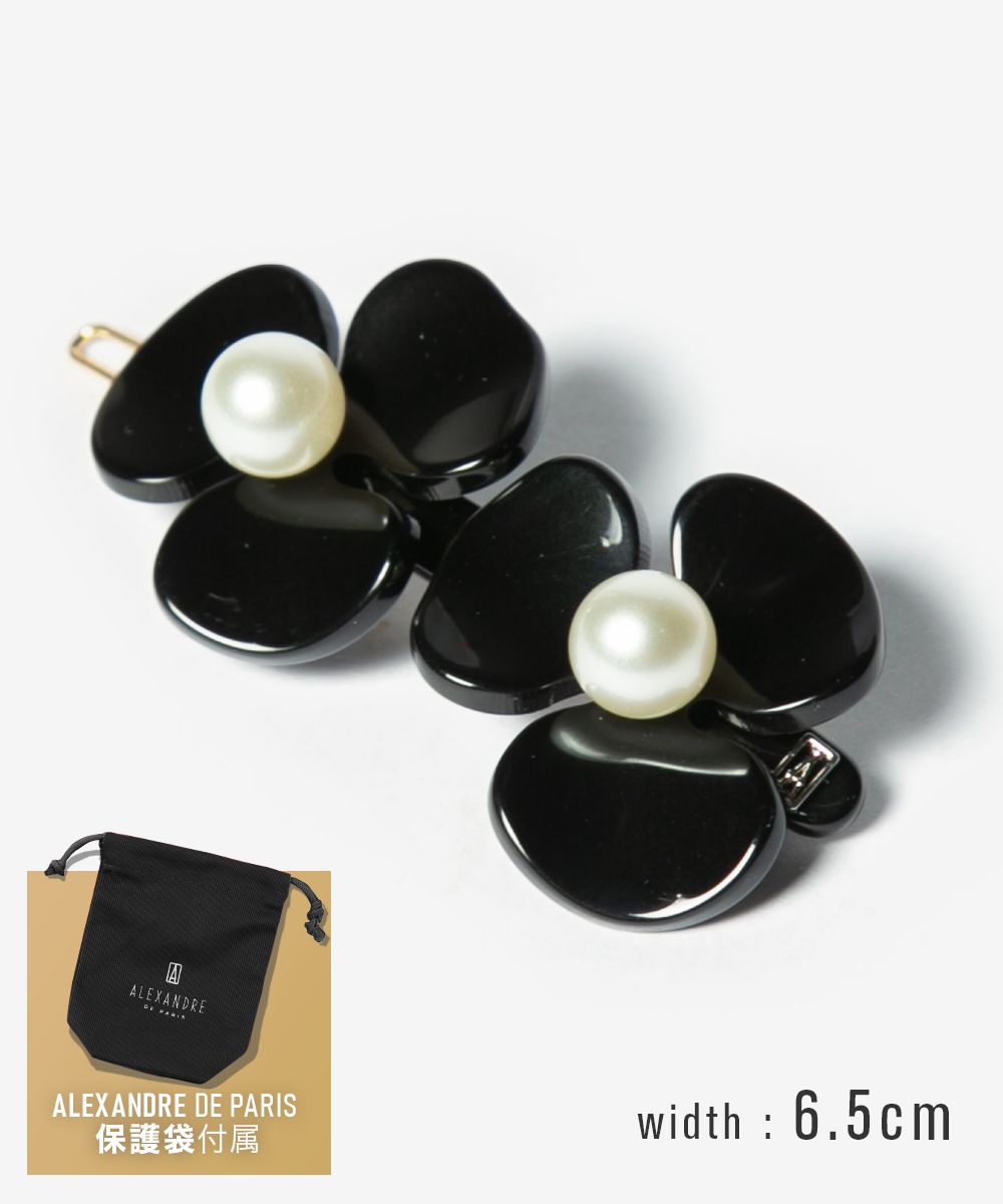 Rakuten - アレクサンドルドゥパリ ALEXANDRE DE PARIS ATB-17448-05 ヘアーアクセサリー レディース アクセサリー ボールピン ヘアクリップ 髪留め アクセント ヘアピン パール 髪飾り カメリア ギフト プレゼント お祝い 記念 女性 BALL PIN TIMELESS ブラック