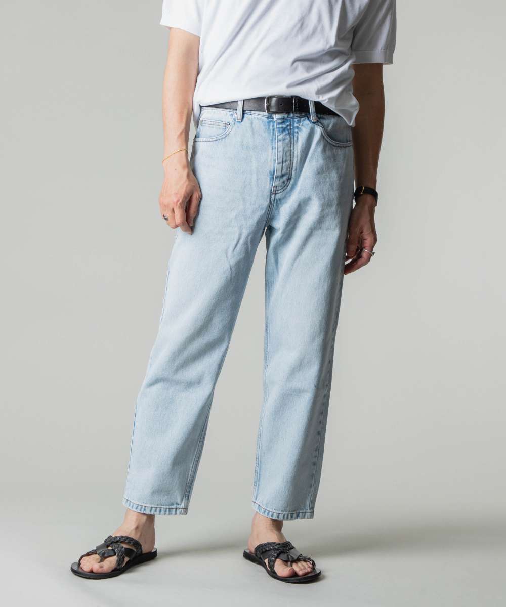 アミ パリス AMI PARIS HTR103.DE0027 パンツ TAPERED FIT JEANS メンズ ボトムス デニム テーパードフィット ジーンズ コットン カジュアル 長ズボン Gパン ジーパン 5ポケット ブルージャベル 31 32 33 34 35