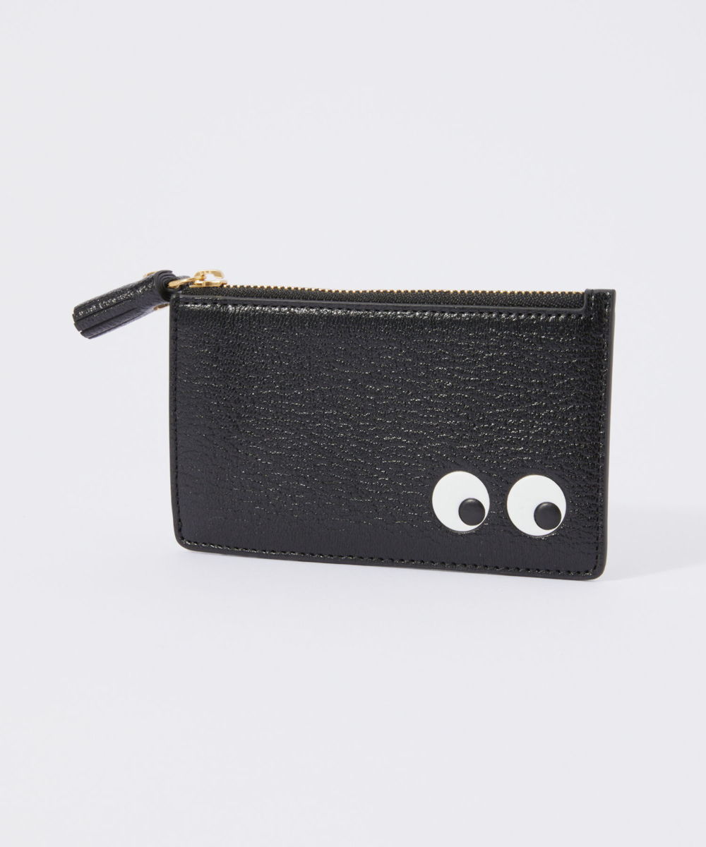 アニヤ ハインドマーチ ANYA HINDMARCH 5050925 142717 小銭入れ Zip Card Case Eyes in Capra レディース 財布 ジップ カードケース アイズ プレゼント お祝い 記念 ビジネス 通勤 通学 コンパクト ギフト 誕生日 記念 ブラック