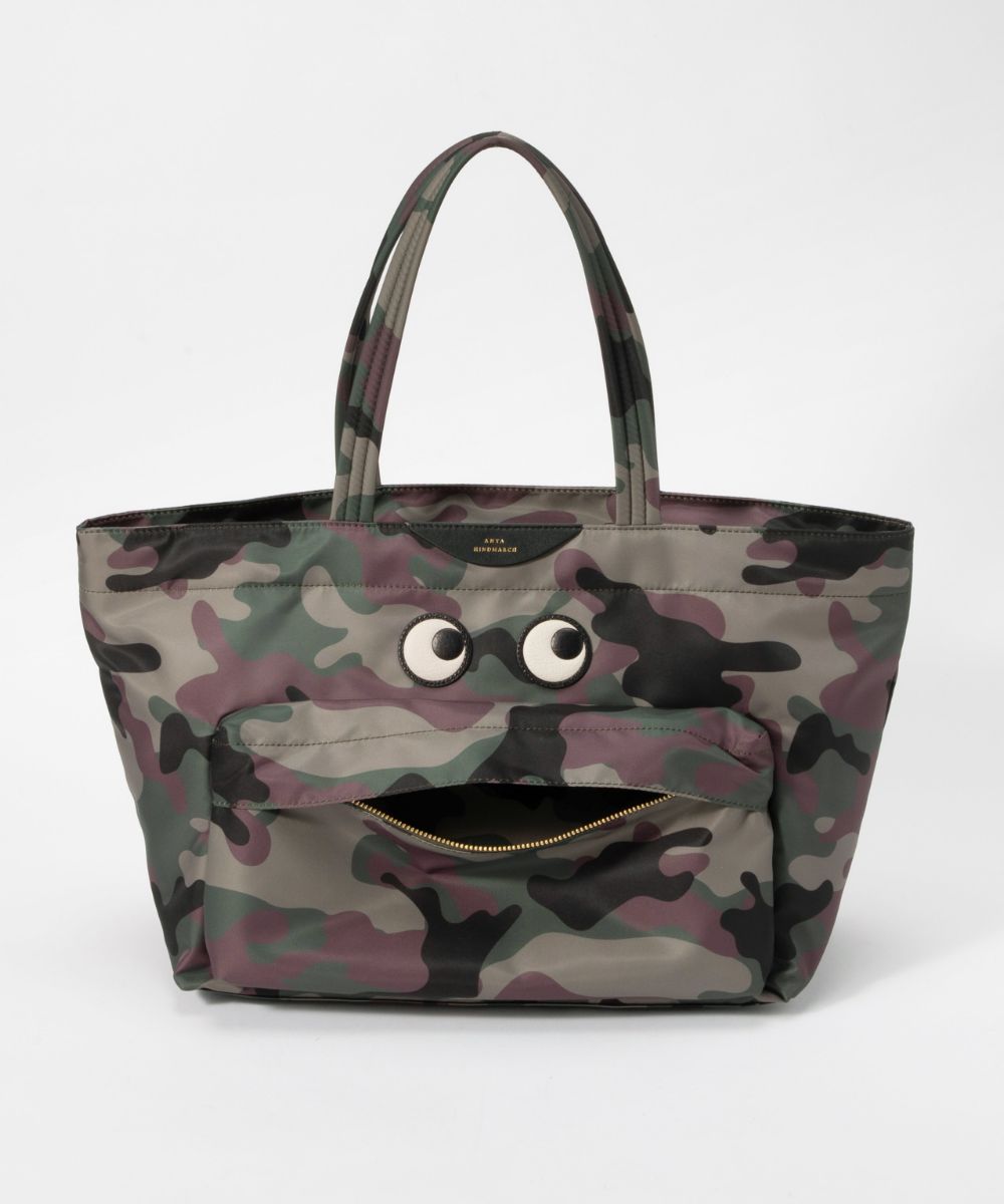アニヤ ハインドマーチ ANYA HINDMARCH 5050925159647 トートバッグ Camo Eyes Tote レディース バッグ カモ アイズ トート ナイロン アイ カモフラージュ 迷彩 手提げバッグ 鞄 プレゼント お祝い 記念 お出かけ ギフト 誕生日 エコバッグ カモグリーンのサムネイル