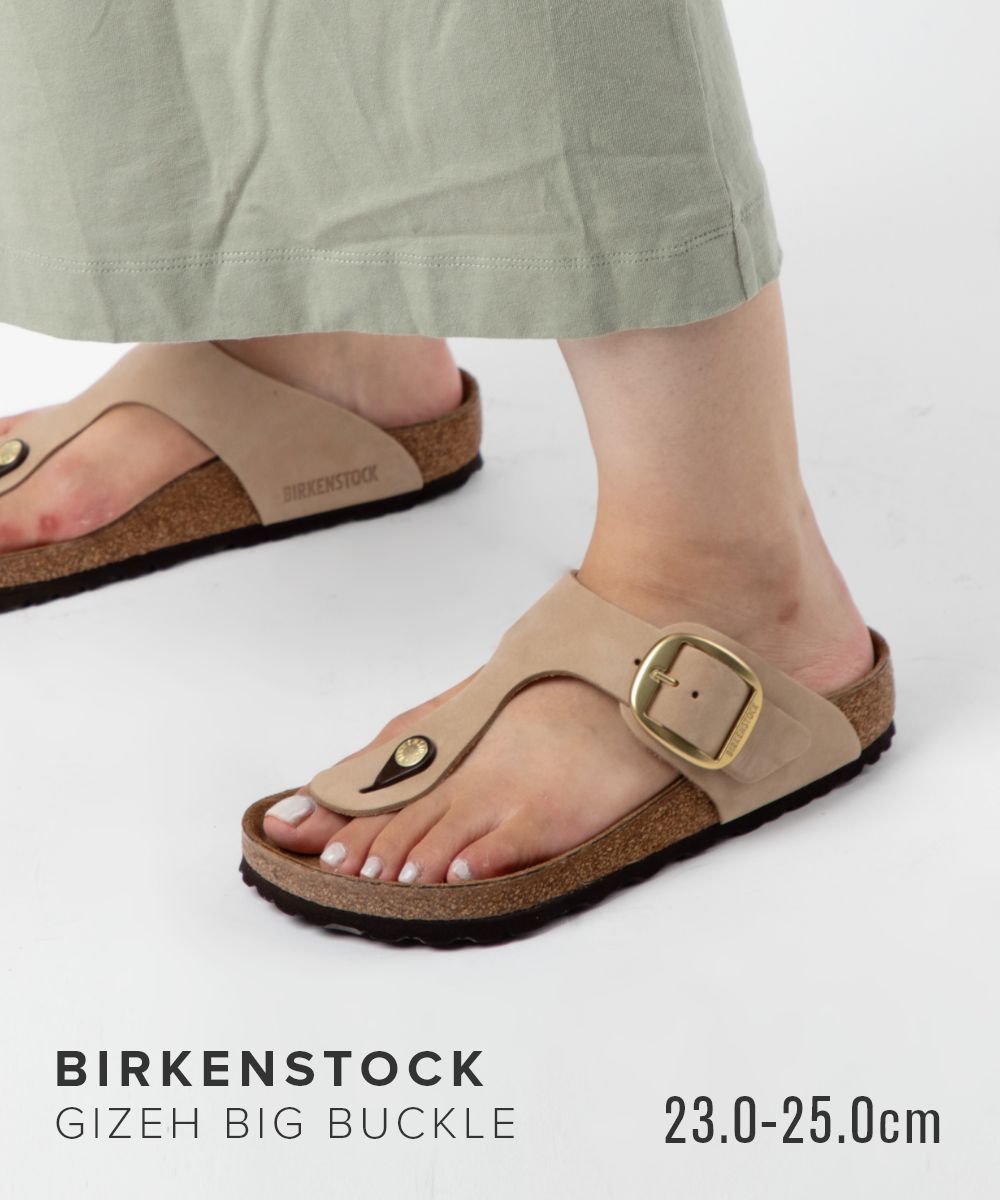 ギゼ ビルケンシュトック BIRKENSTOCK 1023966 サンダル ギゼー ビッグバックル GIZEH BIG BUCKLE レディース シューズ ヌバックレザー レギュラー フィット ビルケン トングサンダル アウトドア 旅行 キャンプ サンドキャッスル 23.0～25.0cm