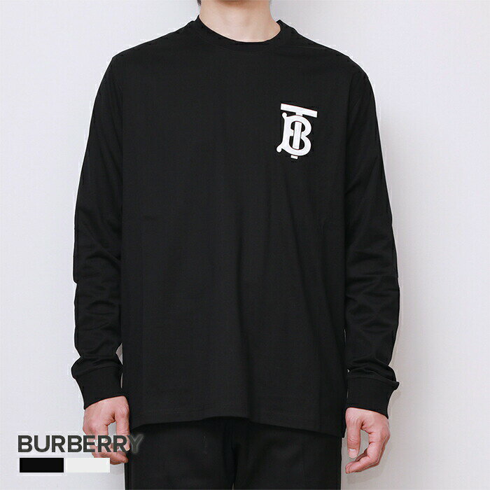 バーバリー BURBERRY Tシャツ メンズ ロンT トップス ロングTシャツ ロングスリーブ モノグラム ブラック 長袖 綿100% ブラック ホワイト XS S M L 80245991 80246001 ギフト プレゼント