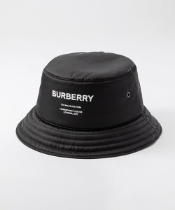 バーバリー BURBERRY 8044081 帽子 メンズ レディース ファッション小物 バケットハット ホースフェリープリント ナイロン バケットハット ブランドロゴ ブラック A1189 NYLON PADDED BUCKET 【2022AW】 ブラック S M L