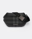 ウエストバッグ バーバリー BURBERRY 8052874 ボディバッグ メンズ バッグ ウエストバッグ カジュアル ロンドンチェック レザー ロゴ A1208 ギフト プレゼント 誕生日 記念 アウトドア M BUM BAG LONDON CHECK LEATHER チャコール