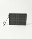 バーバリー BURBERRY 8070205 クラッチバッグ MS FRAME POUCH BRT メンズ バッグ フレームポーチ ロンドンチェック お出掛け 旅行 ブランド おしゃれ プレゼント ギフト 贈り物 記念 お祝い 鞄 A1208 チャコール