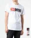 ディーゼル DIESEL A03766 0AAXJ Tシャツ メンズ トップス 半袖 クルーネック ロゴT カットソー シャツ カジュアル 白 黒 XS S M L XL ゆったり おしゃれ ブランド シンプル T-DIEGOR-DIV T-SHIRT ホワイト グレー ブラック XS S M L XL