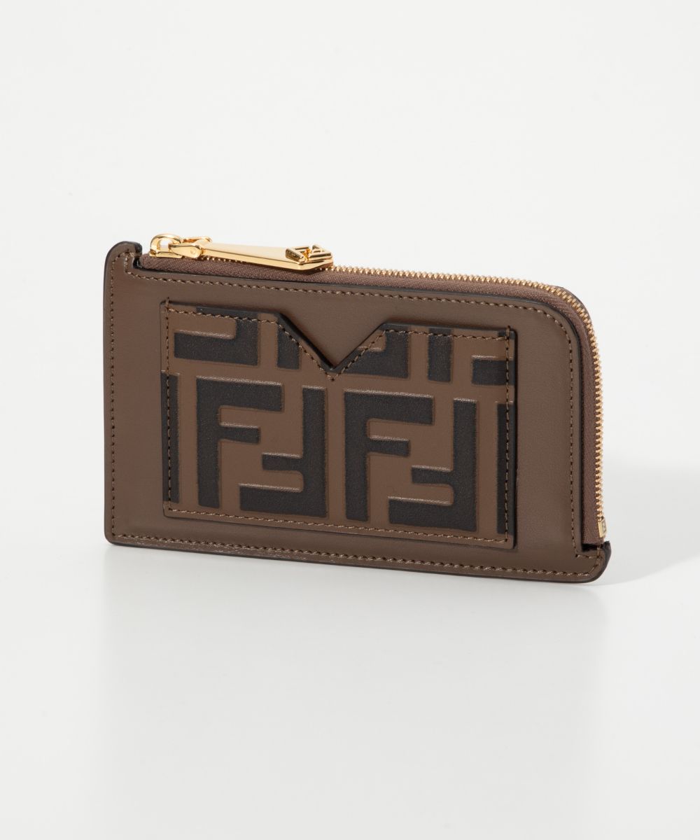 フェンディ FENDI 8M0489 ADYM カードケース レディース ファッション小物 小銭入れ ビジネス FFロゴ 本革 スマートウォレット レザー フラグメントケース キレカジ プレゼント お祝い 記念 通勤 通学 コンパクト ギフト 誕生日 CARD CASE POUCH ブラウン