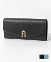 フルラ 革長財布 レディース フルラ FURLA WP00216 BX0053 長財布 PRIMULA CONTINENTAL WALLET SLIM レディース 財布 プリムラ コンチネンタルウォレット スリム レザー 本革 ロゴ シンプル ギフト プレゼント おしゃれ お祝い ブラック / セレスティアル