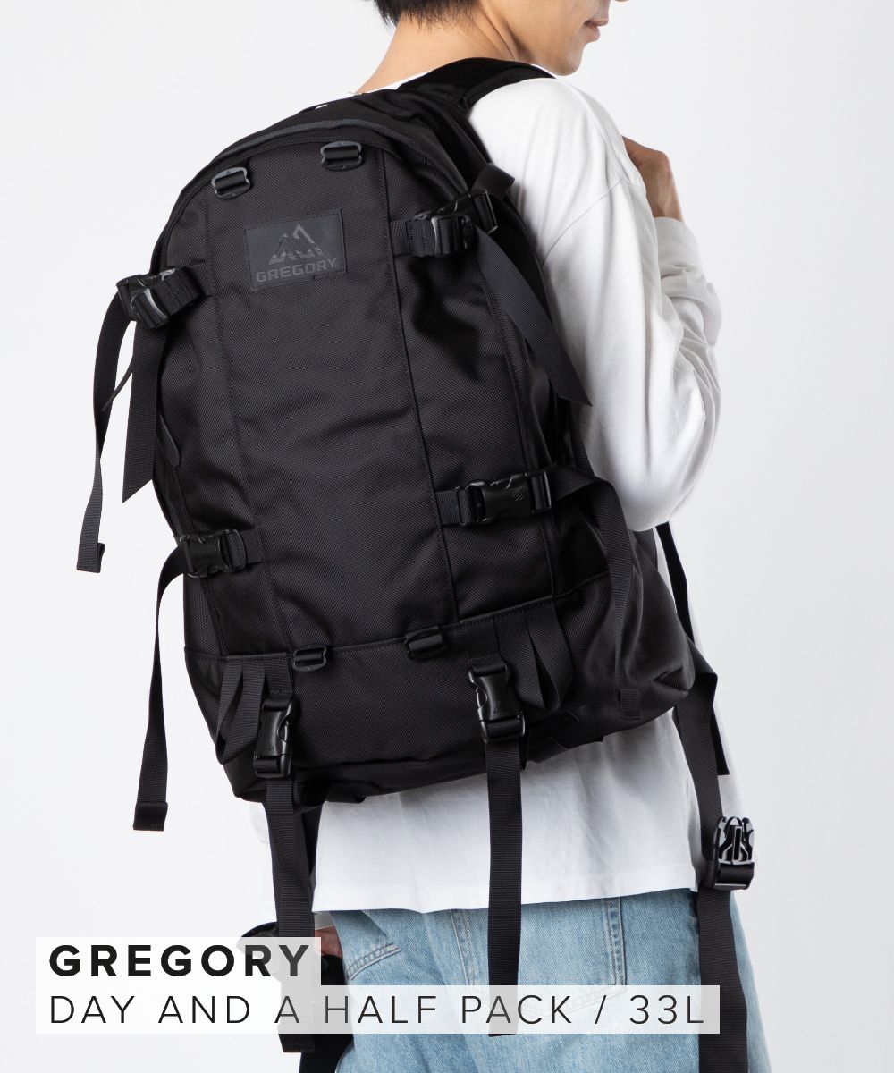 グレゴリー グレゴリー GREGORY DAY AND A HALF PACK メンズ バッグ バックパック 651501041 マウンテン ラックサック ナイロン B4 33L 黒 通勤 通学 旅行 アウトドア キャンプ カジュアル ビジネス お出かけ バック かばん 鞄 ブラック