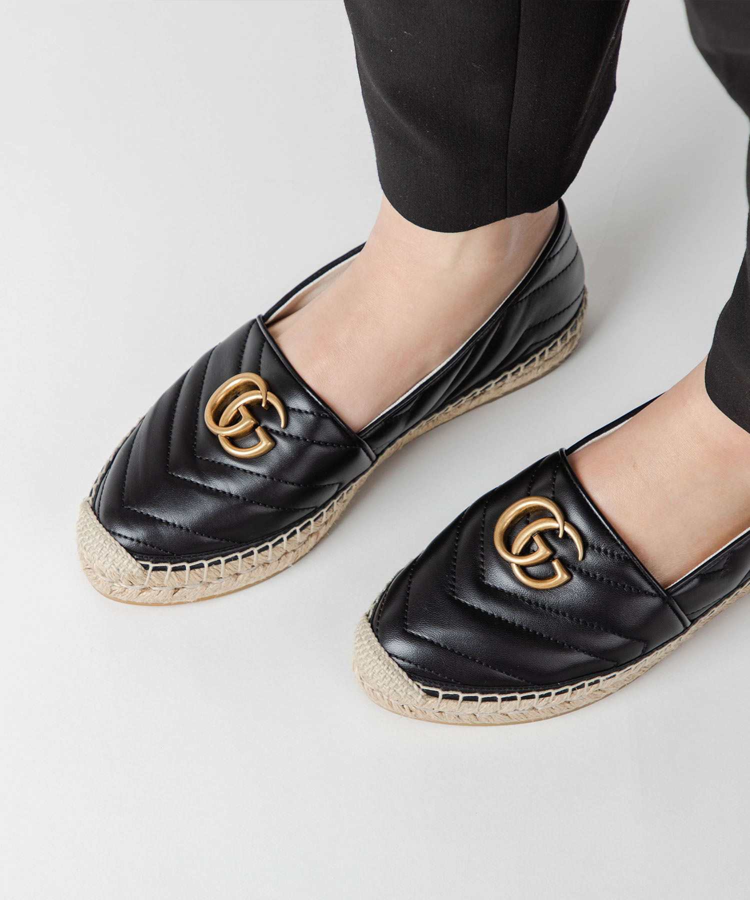 グッチ GUCCI 551890 BKO00 サンダル レディース シューズ ダブルG付き レザー エ...