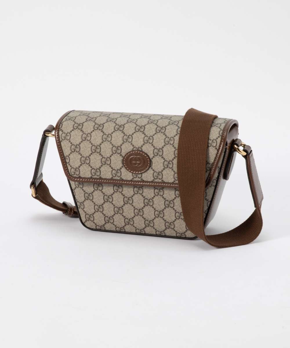 グッチ GUCCI 715767 92THG ショルダーバッグ メンズ バッグ ミニショルダー GGスプリーム キャンバス 斜め掛け 本革 レザー カジュアル BEIGE GG SUPREME CANVAS SHOULDER BAG お出かけ プレゼント お祝い 肩掛け ベージュ