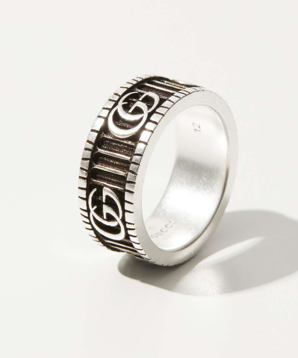 å GUCCI 551899 J8400  GG MARMONT RING 8MM AGED SILVER  ǥ ...