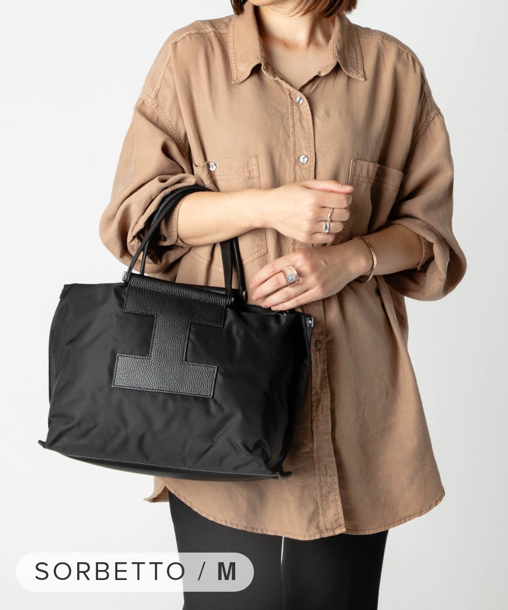 イアクッチ IACUCCI SORBETTO M ソルベット 4890 NYLON/CERVO ショルダーバッグ トートバッグ ハンドバッグ レディース バッグ