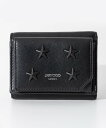 ジミーチュウ JIMMY CHOO BEALE OAJ 三つ折り財布 ビアーレ メンズ 財布 ミニ財布 スタースタッズ レザー 本革 ロゴ カード入れ プレゼン...