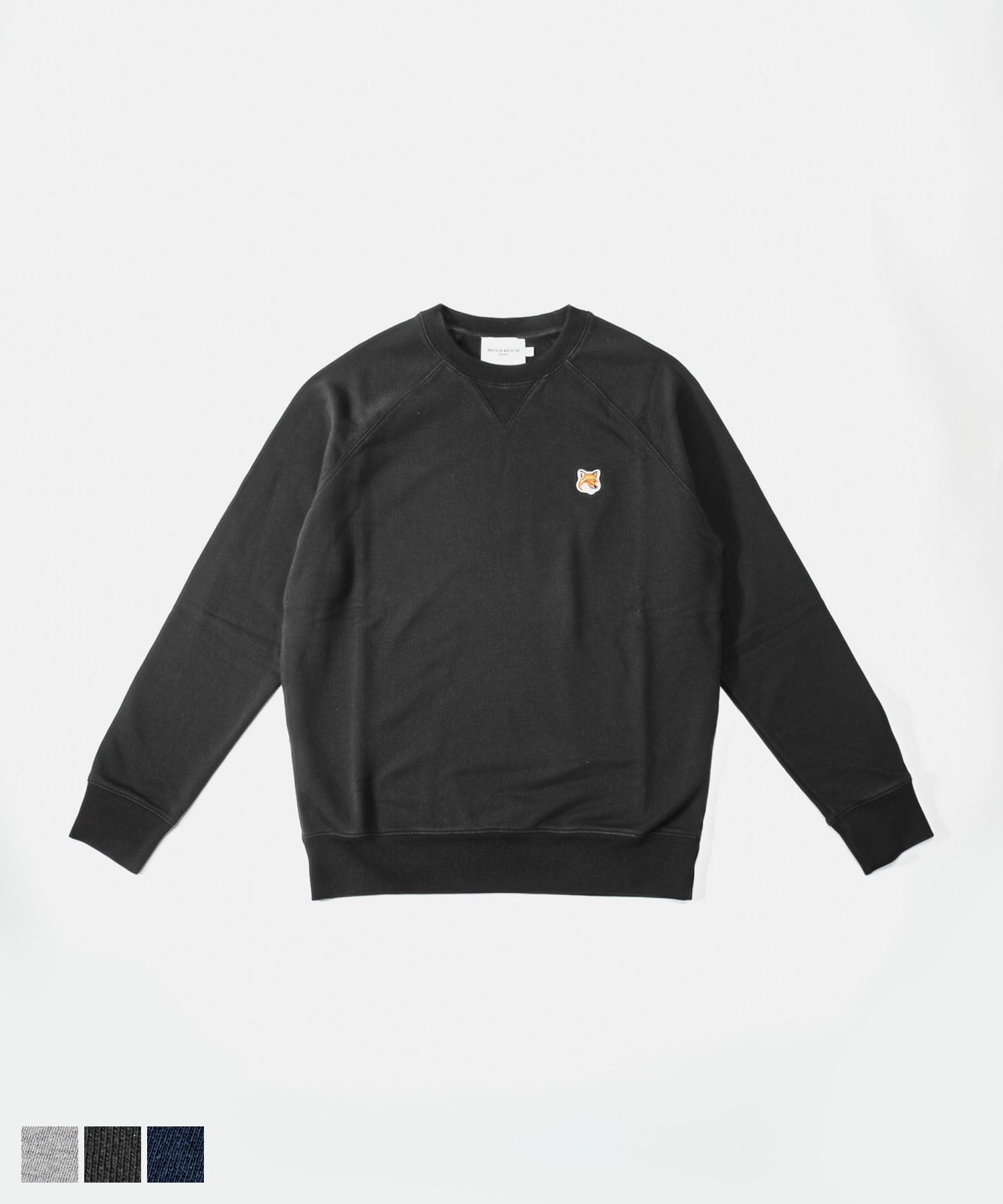 楽天UBLANCメゾンキツネ MAISON KITSUNE AM00303KM0001 スウェット メンズ フォックスヘッド パッチ クラシック スウェット トレーナー 黒 白 FOX HEAD PATCH CLASSIC SWEATSHIRT H150 P199 P480 全3色 S～XXL