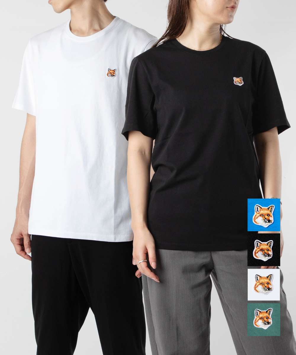 メゾンキツネ Tシャツ メンズ メゾンキツネ MAISON KITSUNE LM00104KJ0008 Tシャツ FOX HEAD PATCH REGULAR TEE SHIRT メンズ トップス 半袖 フォックスヘッド パッチ レギュラー クルーネック コットン 春夏 シンプル カジュアル 綿 ストリート ティールグレー S M L