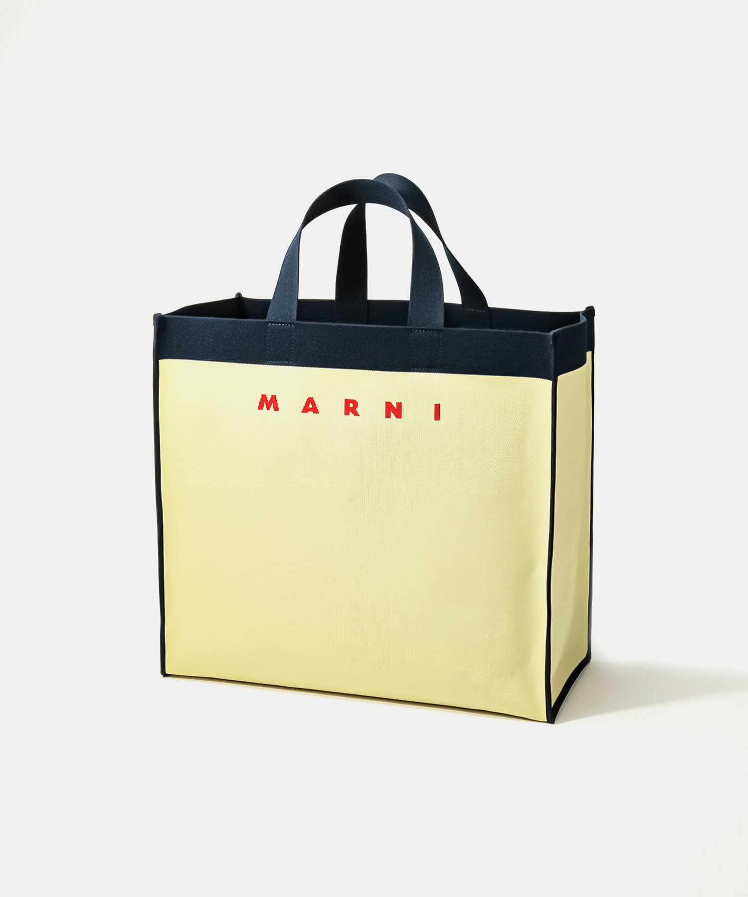 マルニ 通勤用・ビジネスバッグ レディース マルニ MARNI SHMQ0034A0 P4547 トートバッグ メンズ レディース バッグ 手提げバッグ 肩掛け ショッピング バッグ ハンド エレガント 大容量 大きめ 持ち手 通勤 通学 ギフト プレゼント ライトイエロー×ネイビー ZO101