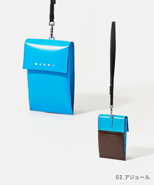 マルニ MARNI TEMI0004A1 P3572 スマートフォンケース スマホショルダー iPhoneケース ホルダー フォンバッグ バイカラー プレゼント フリーハンド ネックポーチ ポシェット 黒 ギフト ショルダーバッグ クロスボディ 鞄