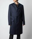 メゾン マルジェラ ノーカラージャケット メンズ メゾン マルジェラ MAISON MARGIELA SI1AA0001 S48109 コート COAT メンズ アウター ウール キャバリー Vネック ノーカラー Yネック 4ステッチ ウェア 秋冬 保温 防風 防寒 おしゃれ シンプル ギフト プレゼント ネイビー 44 46 48