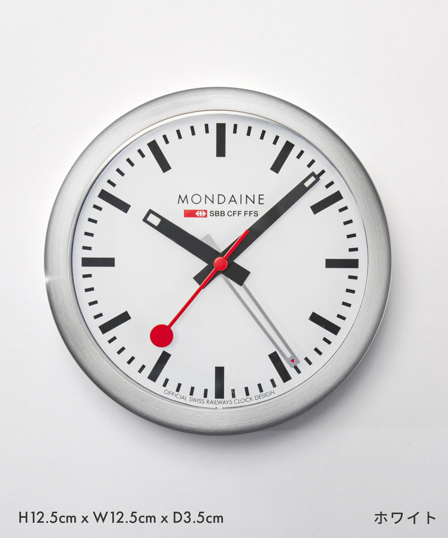 モンディーン MONDAINE TABLE AND ALARM CLOCK 置き時計 アラーム A997 MCAL 46SBV2 66SBV2 86SBV2 16SBB ALUMINIUM BRUSHED メンズ レディース 時計 テーブルクロック 12.5cm ublanc-10007656 UBLANC サンプル画像3