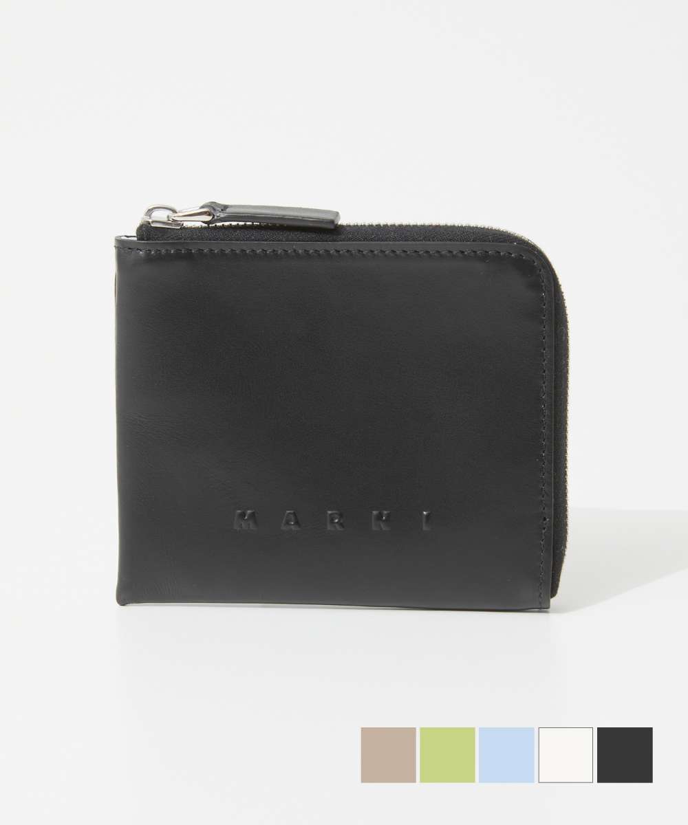 マルニ MARNI PFMO0106Q0 P5298 小銭入れ ZIP AROUND レディース ミニ財布 コインケース L字ファスナー レザー コンパクトウォレット ロゴ プリズマ ジップアラウンド プレゼント ギフト PRISMA ブラック アイボリー ライトブルー