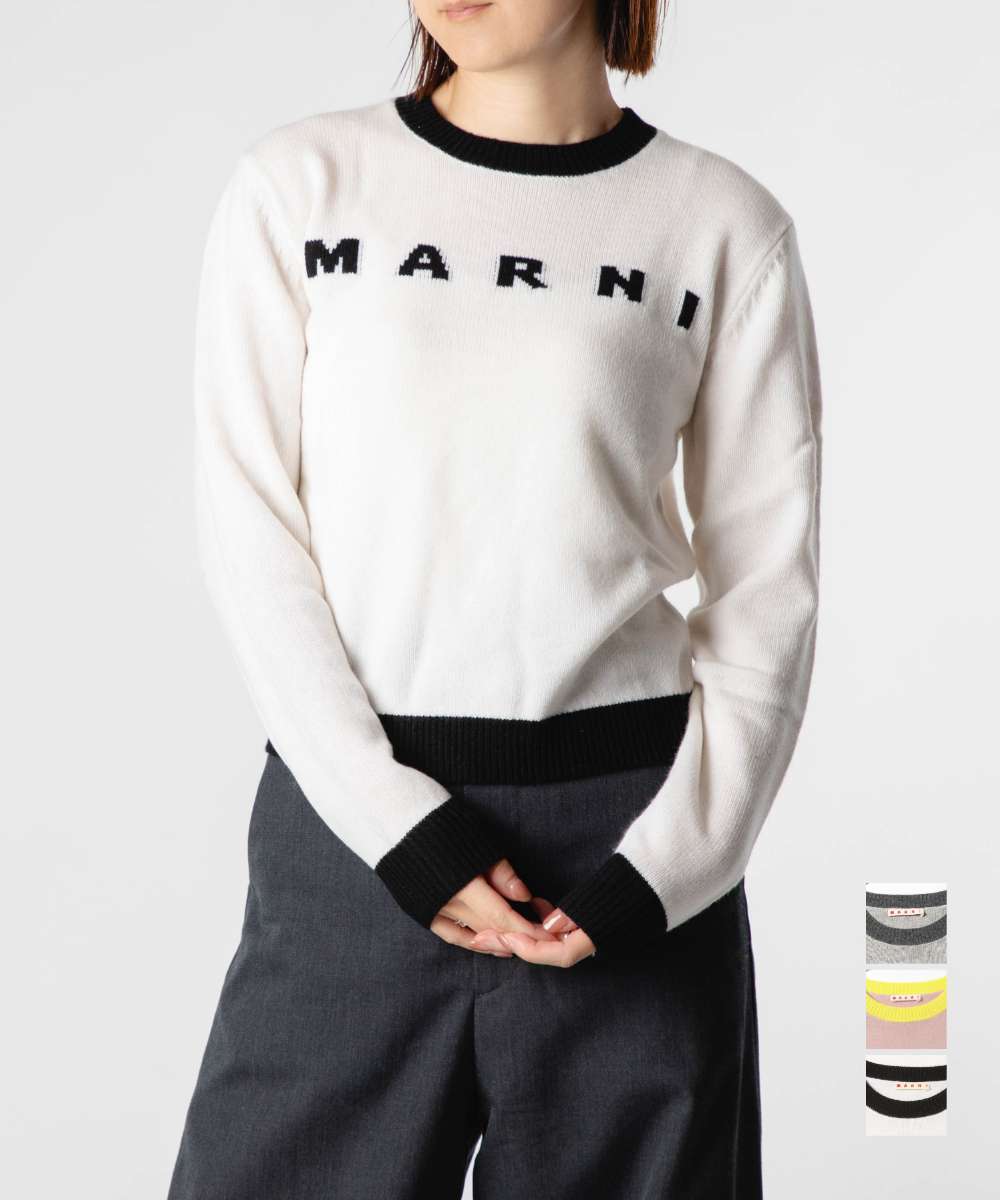 Rakuten - マルニ MARNI KIDS COLLECTION MK107AF キッズコレクション WOOL CASHMERE CREW NECK SWEATER ウールカシミア クルーネック セーター M00993 M00ML ニット 長袖 レディース トップス 大人もOK