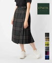 【正規品】 オニールオブダブリン O'NEIL OF DUBLIN 5073WP スカート レディース ボトムス チェック柄 丈73cm ウール ミモレ丈 シングルベルト ラップスカート 巻きスカート Wバックル 秋冬 全6色 8 10
