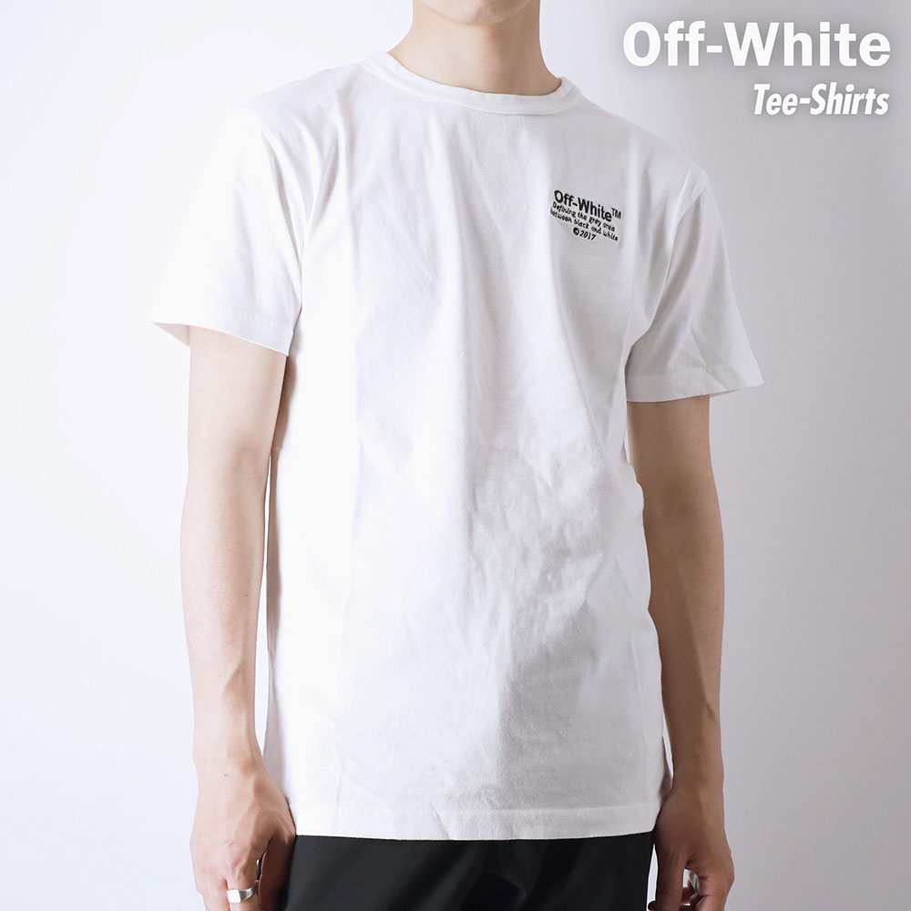 Off-White オフホワイト Tシャツ メンズ OMAA002S160010140119 トップス カットソー 半袖 Tシャツ ストリート ホワイト 白 ロゴ