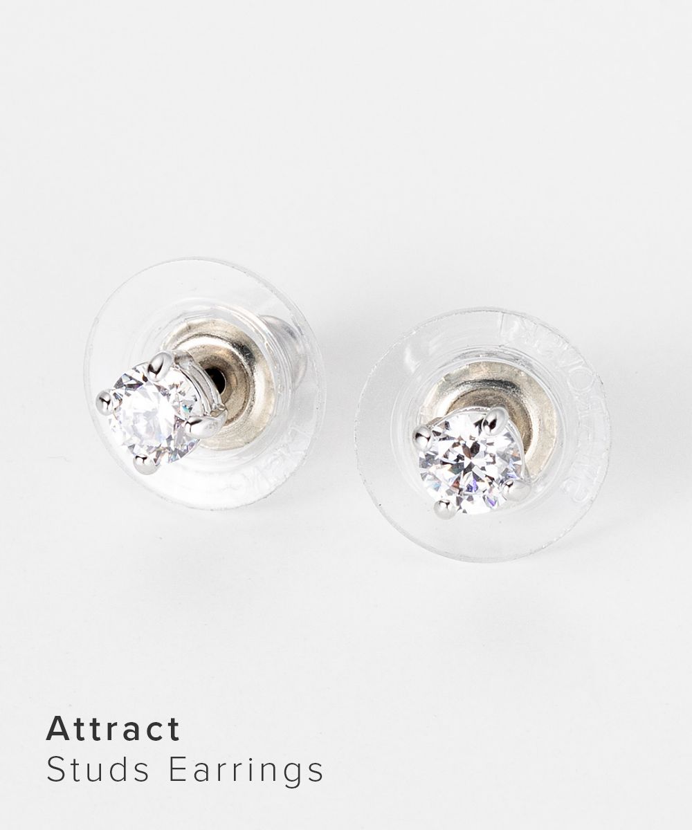 スワロフスキー swarovski 5408436 ピアス Attract レディース アクセサリー アトラクト スタッドピアス ラウンドカット ホワイト ロジウム プレーティング シンプル ジュエリー ギフト プレゼント お祝い 記念 シルバー