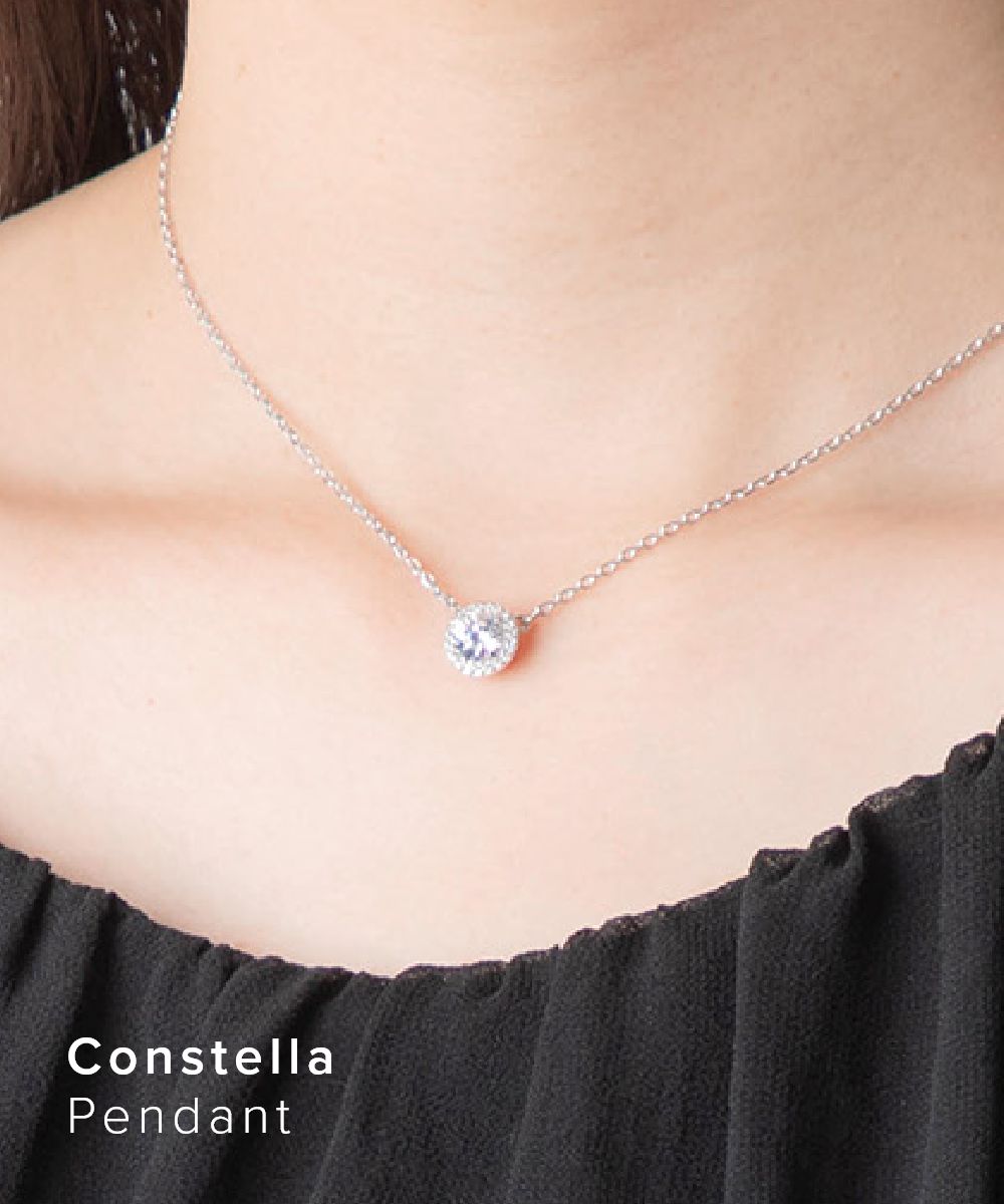 スワロフスキー swarovski 5636264 ネックレス Constella レディース アクセサリー コンステラ ペンダント ラウンドカット パヴェ ホワイト ロジウム プレーティング シンプル ジュエリー チェーンネックレス ギフト プレゼント お祝い 記念 シルバー