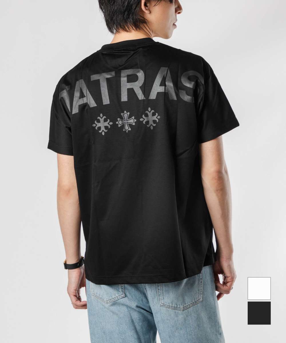 タトラス TATRAS MTAT24S8239-M Tシャツ EION メンズ トップス 半袖 エイオン クルーネック カジュアル シンプル ロゴプリント コットン カットソー 綿 プレゼント ギフト お出かけ ブランド リラックスフィット ブラック ホワイト