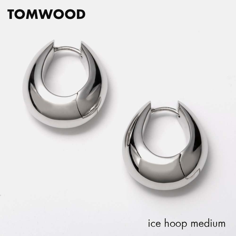 トムウッド TOM WOOD E39HMNA01 S925 ピアス レディース アクセサリー ミディアム フープピアス アイス Mサイズ ice hoop medium スターリングシルバー 925 ジュエリー ギフト プレゼント シルバー