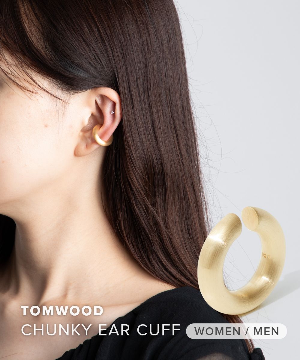 ȥ०å TOM WOOD Chunky Ear Satin Gold M E10421XGNA02S925-9K / 100144 󥭡 䡼 ƥ   ǥ ꡼ å M ߥǥ 9K 󥰥С 925 Sterling Silver925 奨꡼ ե ץ쥼
