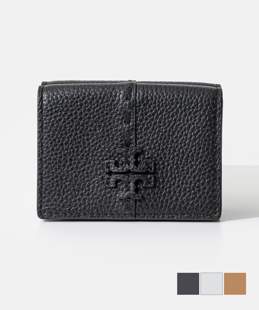 トリーバーチ 財布（レディース） トリーバーチ TORY BURCH 155033 三つ折り財布 McGraw Micro Tri-Fold Wallet レディース 財布 ミニ財布 マックグロー マイクロ トライフォールド コンパクトウォレット レザー 小銭入れ プレゼント ギフト シンプル ロゴ お祝い ブラック