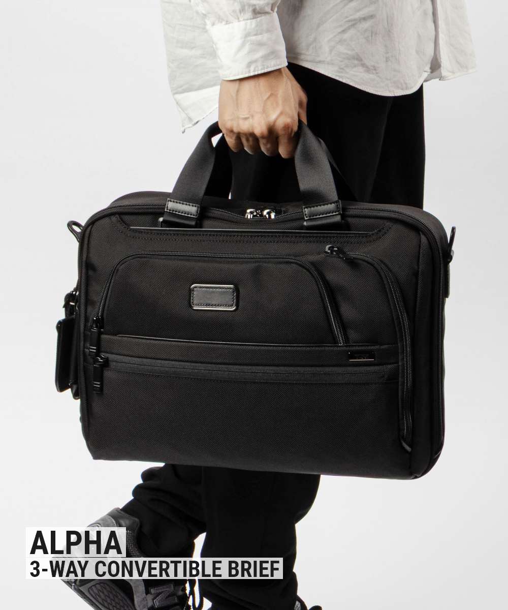 トゥミ TUMI ALPHA アルファ 3-WAY CONVERTIBLE BRIEF スリーウェイ コンバーチブル ブリーフケース 02603182D4 158962 ビジネスバッグ ショルダーバッグ ブリーフ 通勤 メンズ バッグ ブラック