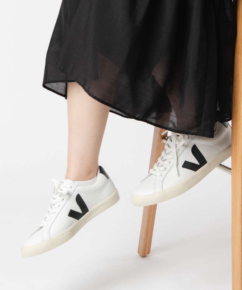 ヴェジャ VEJA EO0200005 スニーカー ESPLAR LOGO メンズ レディース シューズ エスプラ ロゴ モデル Classics カジュアル レザー 靴 プレゼント ギフト ブランド 通勤 通学 エクストラホワイト×ブラック 22.0〜29.5cm